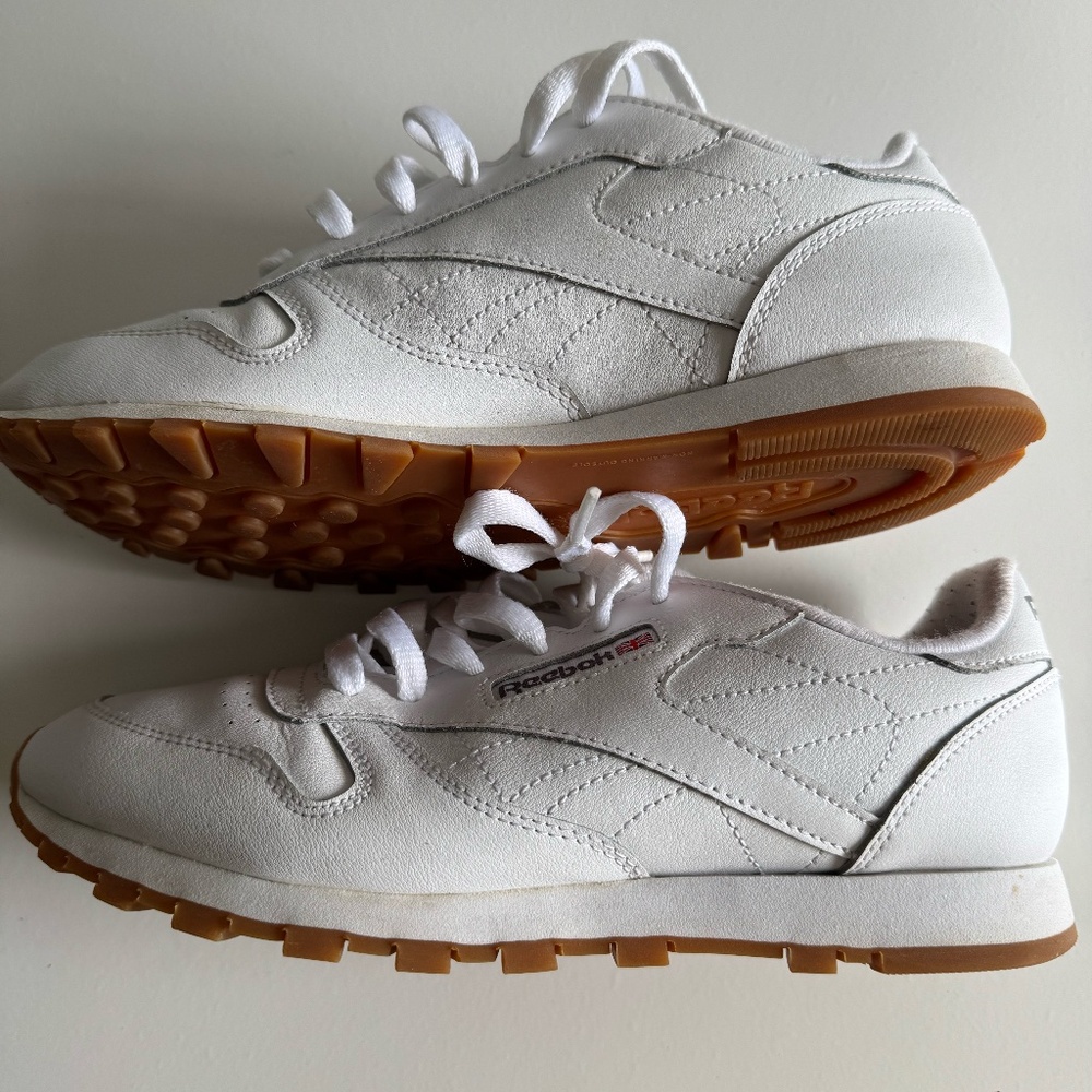 REEBOK Boy's Classic Leather Shoes Sneakers in White